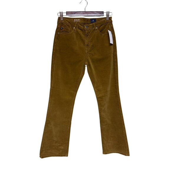 AG Adriano Goldschmied Jodi Crop Women's Pant High Rise Flare Slim Tan Size 27 - Picture 1 of 12
